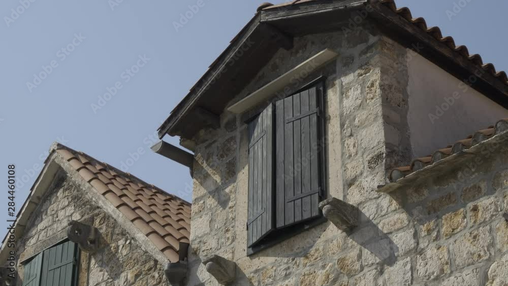 Zoom in on traditional Dalmatian wooden window Zoom in on traditional Dalmatian wooden window