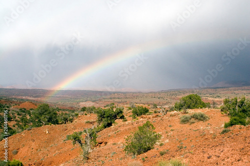 USA - Utah. Rainbow over Grand Staircase - Escalante National Monument.