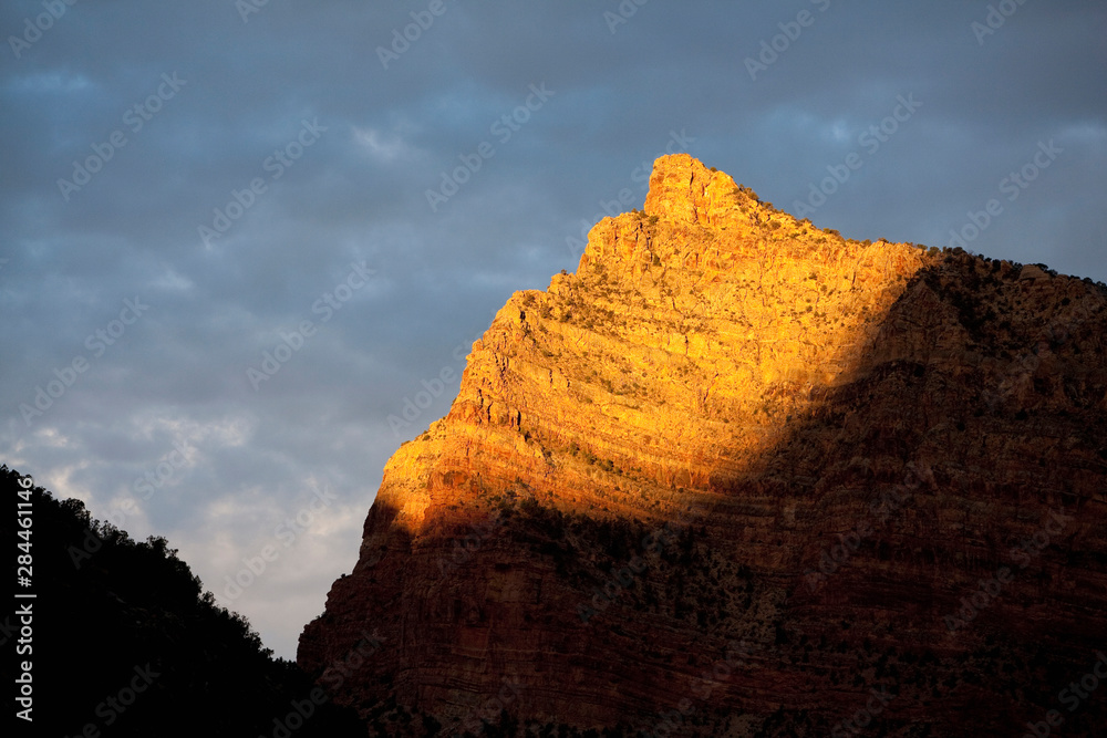 United States, Utah, Dinosaur National Monument, Green River, mountain at sunrise
