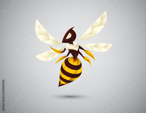Bee mascot vector illustration