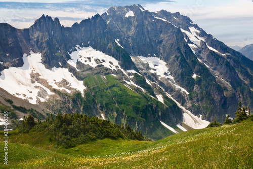 USA, Washington North Cascades National Park, Cascade Pass. View of mountain landscape. 