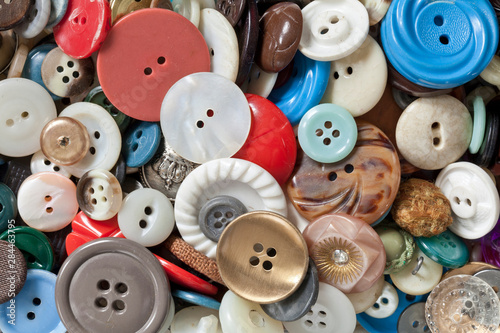 USA, Washington, Seabeck. Assortment of buttons used for mending. Credit as: Don Paulson / Jaynes Gallery / DanitaDelimont.com