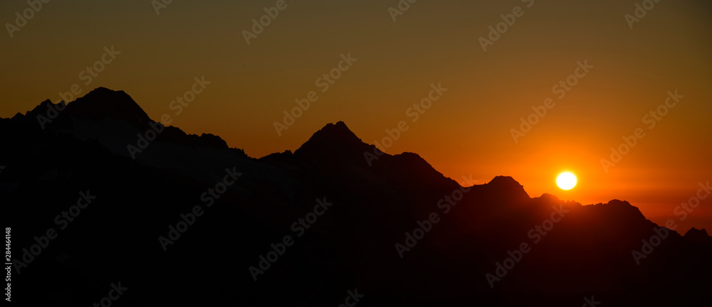 North Cascades, Washington State. Sunset from Park Butte.