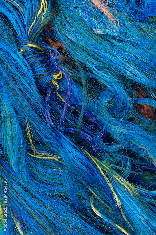 Obraz premium WA, Seattle, Fishing nets at Fishermen's Terminal
