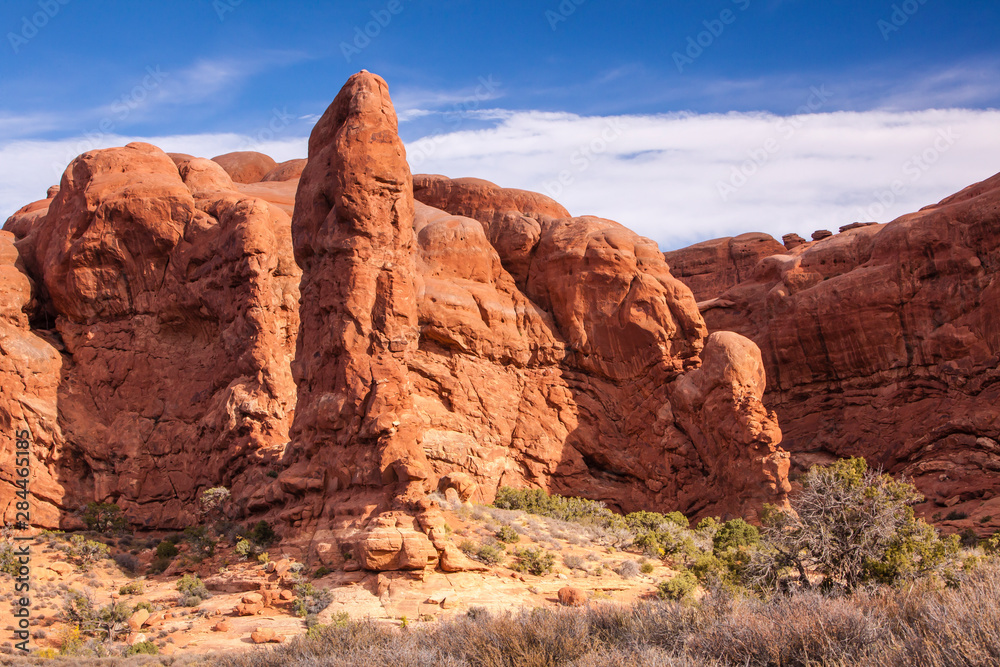 USA, Utah, Moab, Arches National Park. Small Fin