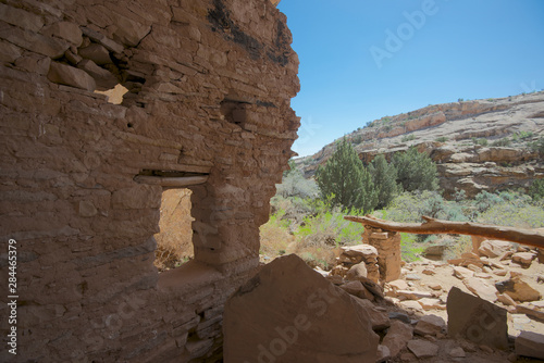 Double Stack Ruin on Cedar Mesa, Utah, Double Stack Anasazi ruin in Butler Wash, Cedar Mesa, Utah. The ruins are for the most part a well-kept secret to avoid vandalism. photo