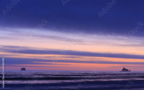 USA, Washington State, Clallam County. Sea stacks at Rialto Beach near La Push. photo