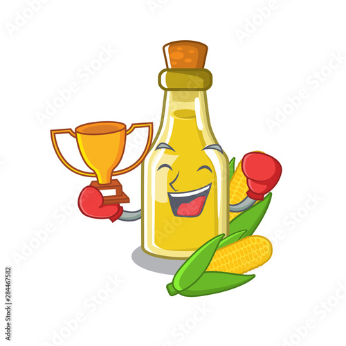 Boxing winner corn oil in the character shape