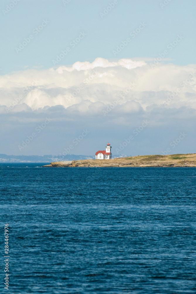 USA, WA, San Juan Islands. Patos Island lighthouse northernmost point of continental US