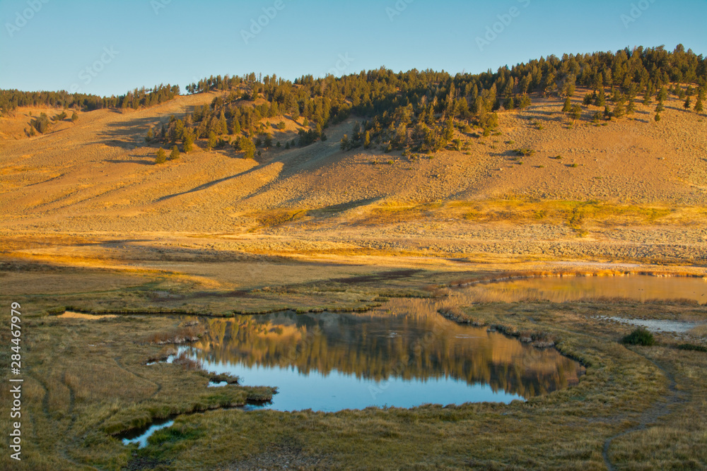 Sunrise, Blacktail Deer Lakes, Yellowstone National Park, Wyoming, USA