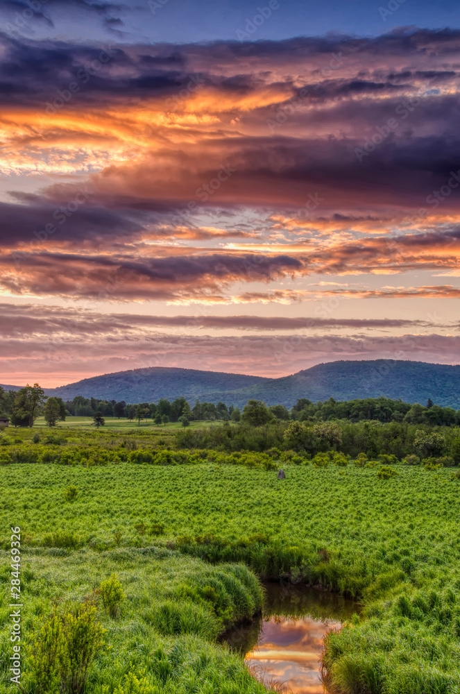 USA, West Virginia, Davis. Landscape of the Cannan Valley at sunset. Credit as: Jay O'Brien / Jaynes Gallery / DanitaDelimont.com