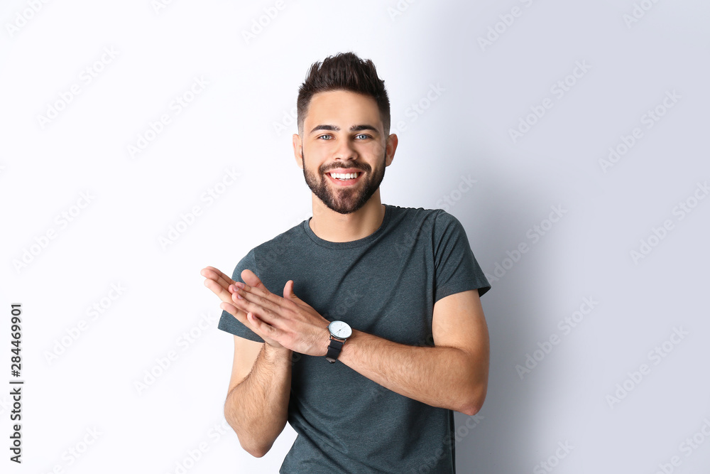 Portrait of handsome smiling man isolated on white Portrait of handsome smiling man isolated on white