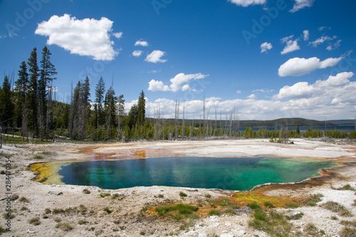 WY, Yellowstone National Park, West Thumb Geyser Basin, on the shore of Yellowstone Lake, Abyss Pool