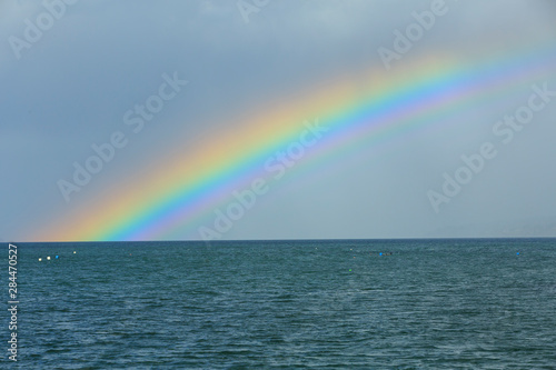 Vibrant Rainbow photographed from Brackett s Landing next to Edmonds Ferry  City of Edmonds  Washington State
