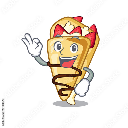 Okay crepe with in the cartoon shape
