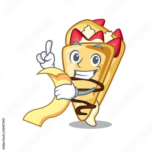 With menu crepe isolated with in the character