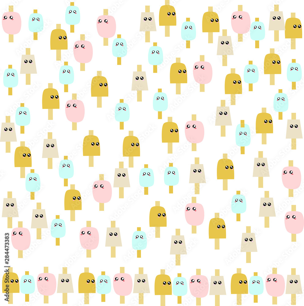 Fondo de helados kawaii, divertidos y bonitos