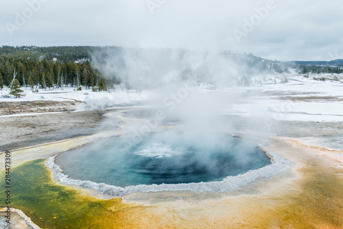 USA, Wyoming, Yellowstone National Park, Crested Pool