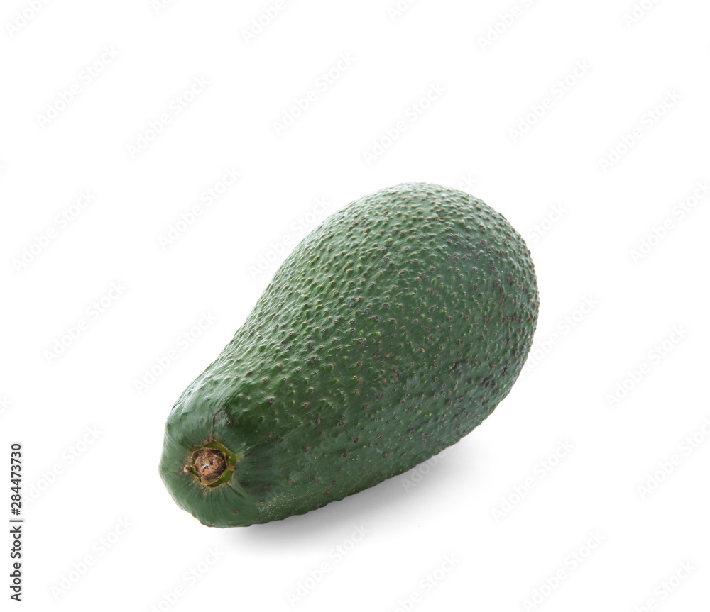 Ripe avocado on white background. Tropical fruit Ripe avocado on white background. Tropical fruit