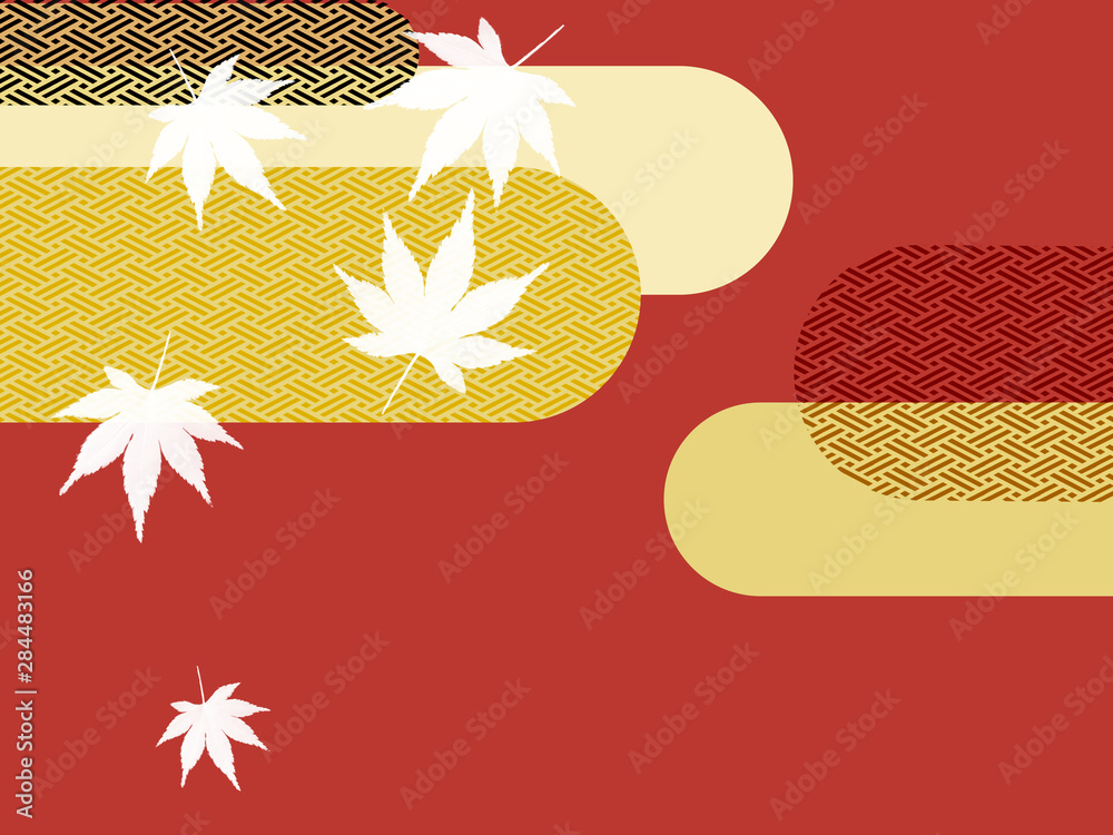 紅葉 秋 和風 和柄 紅葉狩り 和風背景 和柄背景 Stock イラスト Adobe Stock