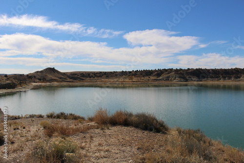 landscape with lake and clouds