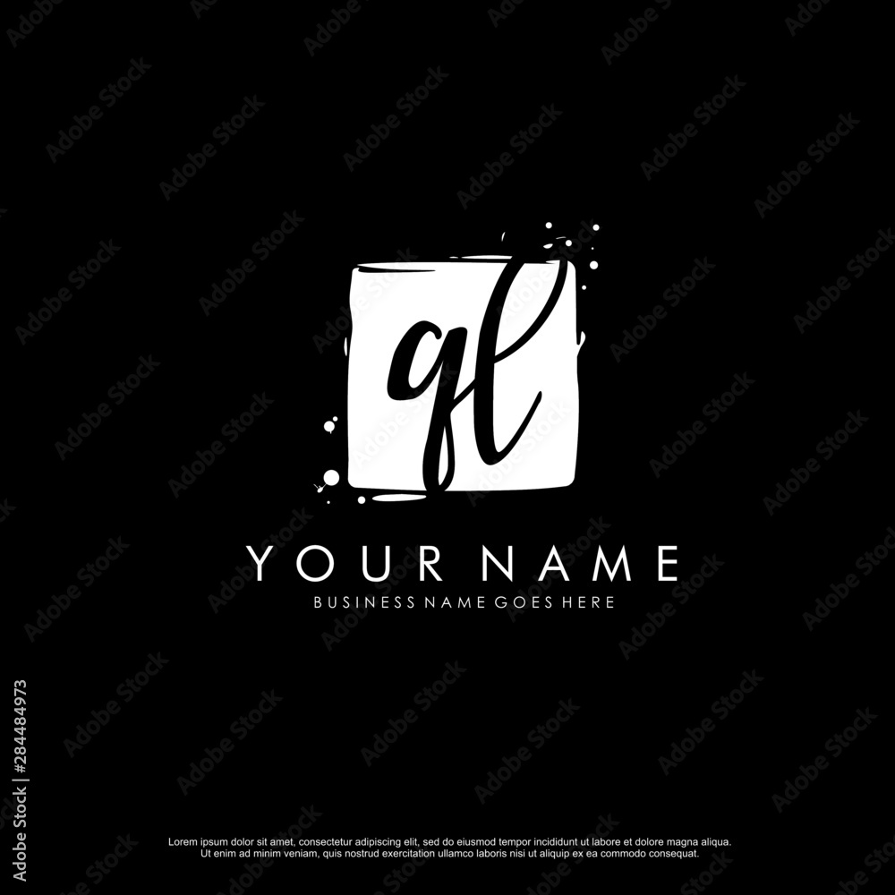 Q L QL initial square logo template vector Q L QL initial square logo template vector
