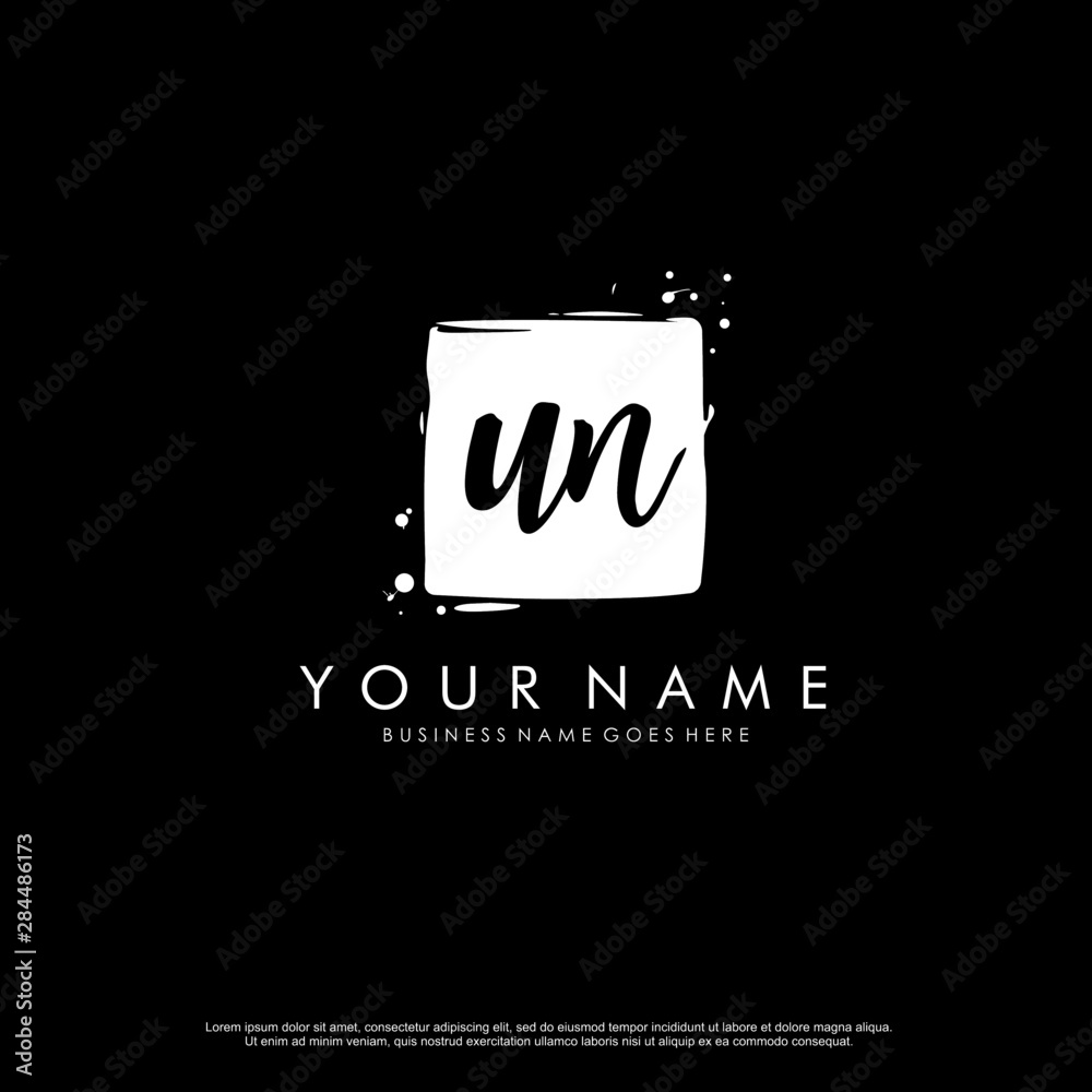 U N UN initial square logo template vector U N UN initial square logo template vector
