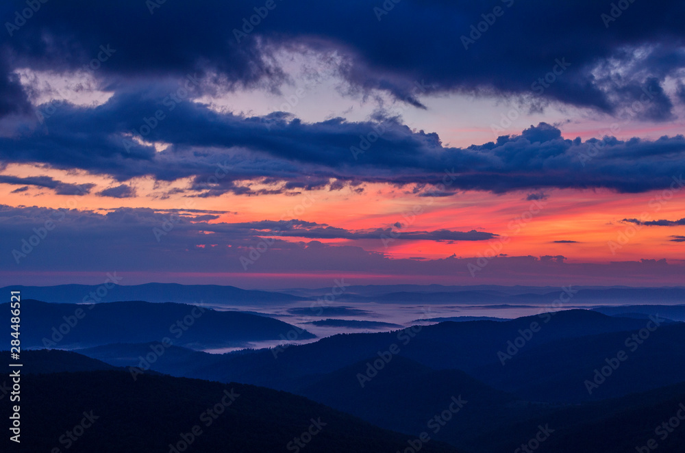 Wschód słońca Bieszczady 