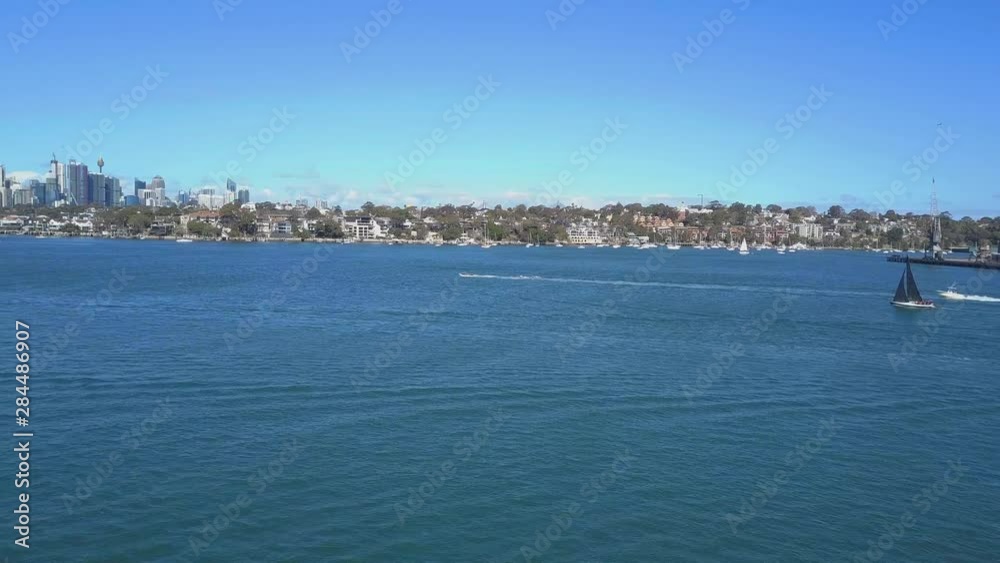 Beautiful Winterday in Sydney - Australia - Boats cruising in the bay