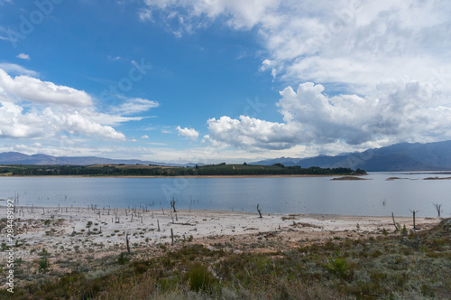 Theewaterskloof Dam in drought in Western Cape province  South Africa