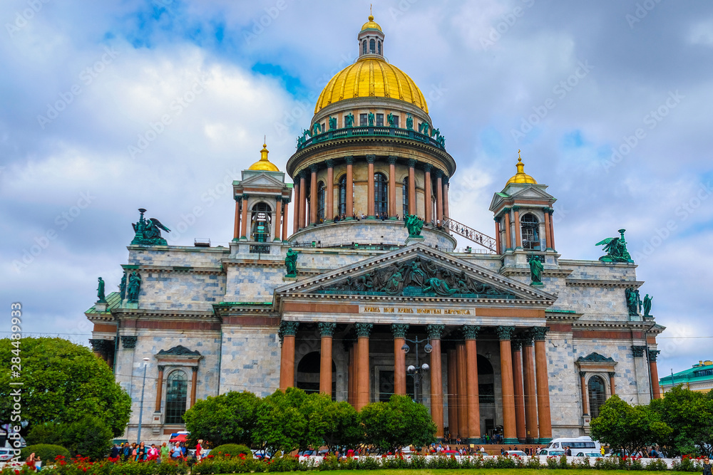 Saint Petersburg, Russia - August, 13, 2019: Saint Isaac Cathedral in Saint Petersburg, Russia Saint Petersburg, Russia - August, 13, 2019: Saint Isaac Cathedral in Saint Petersburg, Russia