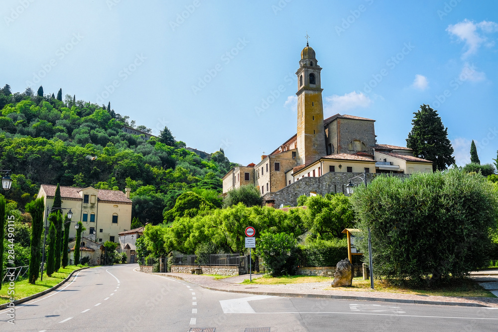 Arka Petrarka, Italy - July, 14, 2019: Catholic cathidral in Arka Petrarka, Italy