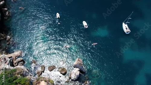 Aerial video of Antibes. Bay of Antibes Billionaires. French Riviera. Nice. 