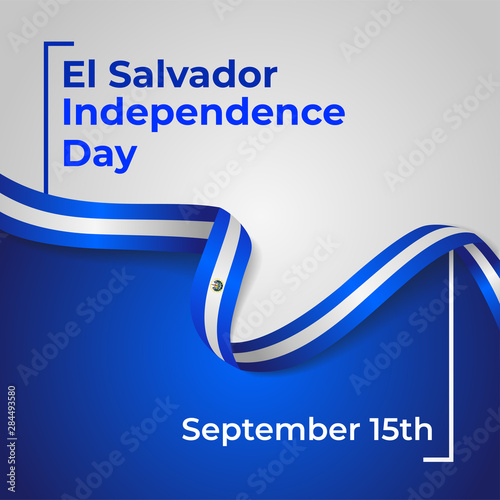 Happy Republic of El Salvador Independence Day Vector Design Template Illustration photo