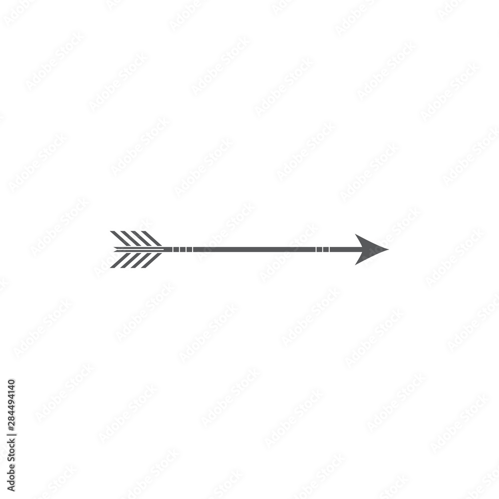 Archery arrow vector icon symbol isolated on white background