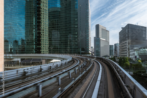 Cityscape from monorail sky train in Tokyo © Bob