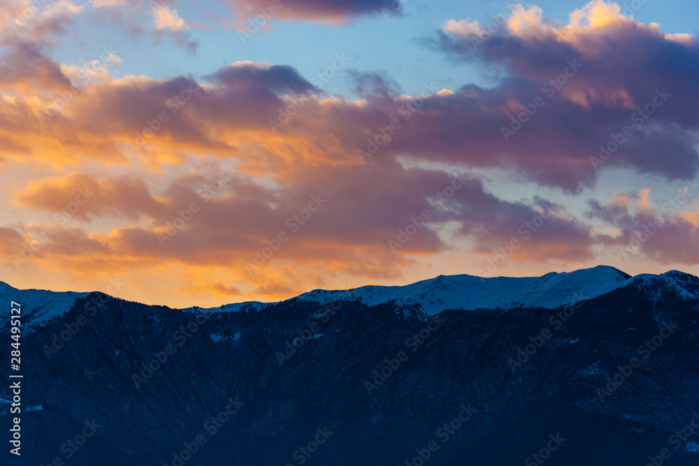 Sunset in Mount Grappa Sunset in Mount Grappa