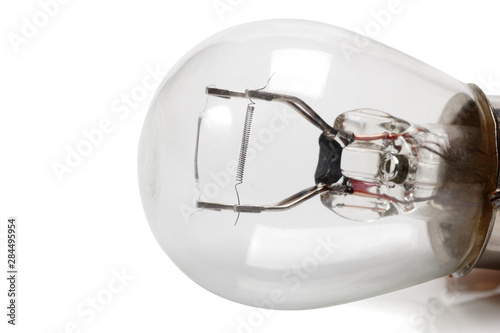 Auto bulb with two filament P21. Isolated with clipping path.