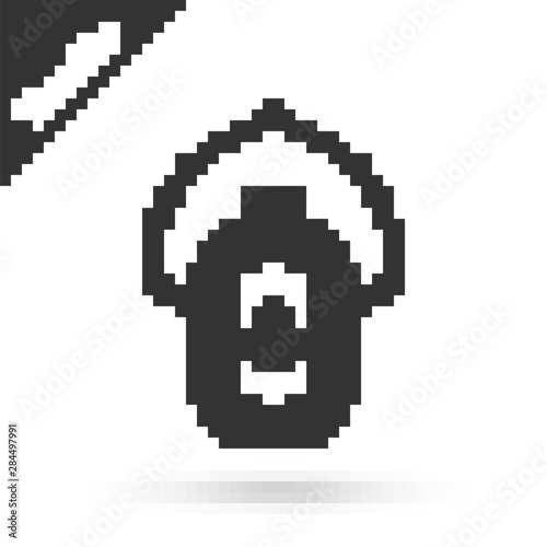 Grey Canteen water bottle icon isolated on white background. Tourist flask icon. Jar of water use in the campaign. Vector Illustration