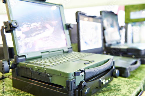 Protected laptop for military and industrial