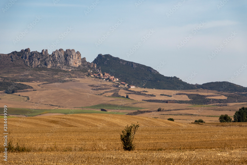 Obraz premium landscape with hills and blue sky