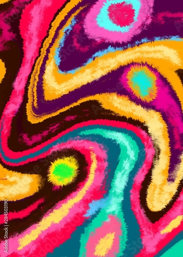 Colorful abstract background. Smears of multi-colored paints. 