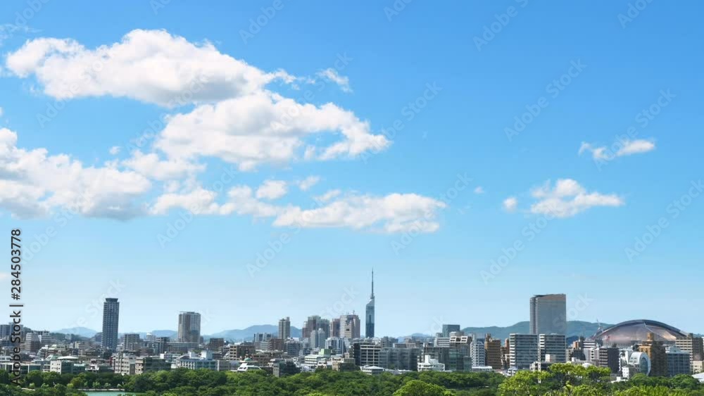 都市風景 福岡市 タイムラプス 都市風景 福岡市 タイムラプス