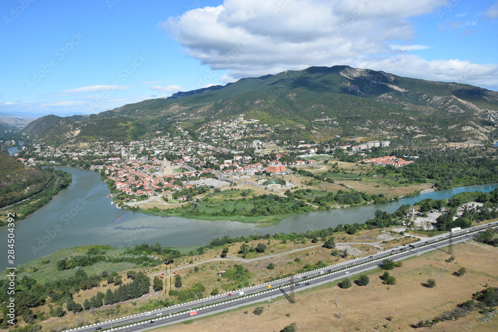 Naklejka premium View of Mtskheta, the historic capital of Georgia