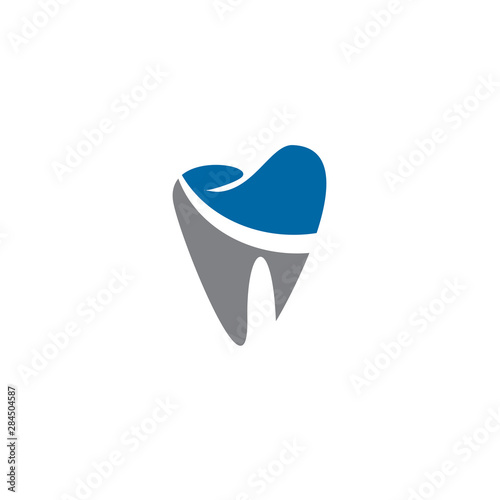 Dental care logo design vector template