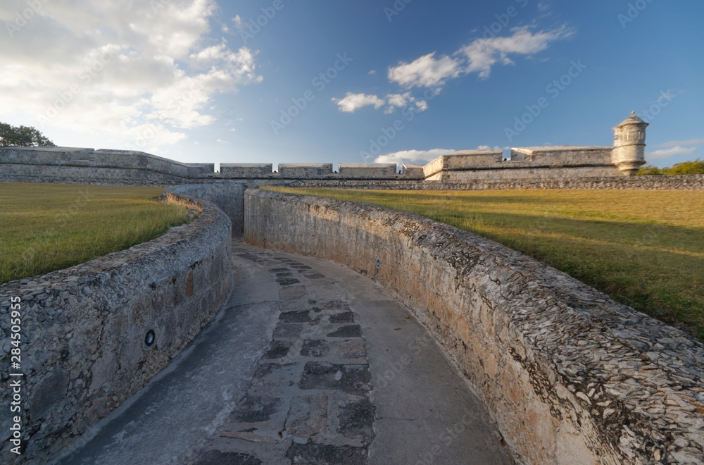 The Fort of San Miguel is a fortification built in the city of San Francisco de Campeche, between the XVII and XVIII centuries. At present, it is the headquarters of the Archaeological Museum. The Fort of San Miguel is a fortification built in the city of San Francisco de Campeche, between the XVII and XVIII centuries. At present, it is the headquarters of the Archaeological Museum.