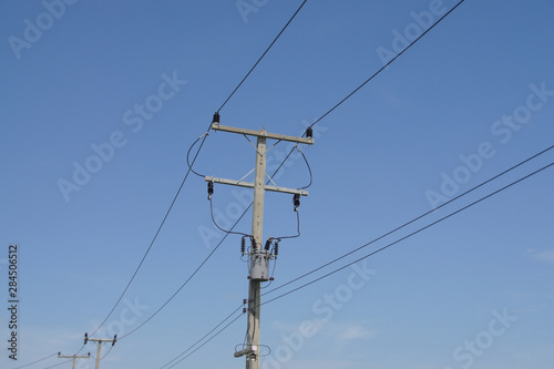 high voltage and low voltage poles