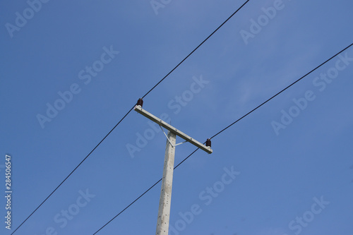 high voltage and low voltage poles