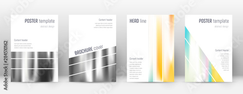 Flyer layout. Geometric glamorous template for Bro