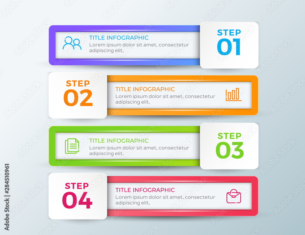 Step infographic template Step infographic template